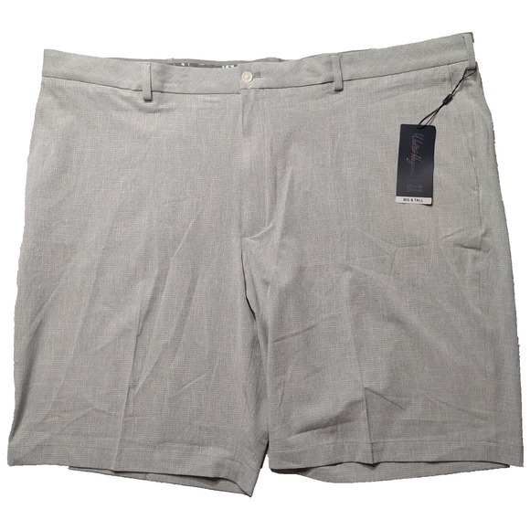 Walter Hagen Other - WALTER HAGEN Men Big & Tall 48 Gray 11 Majors Textured Grid 11" Golf Shorts NEW